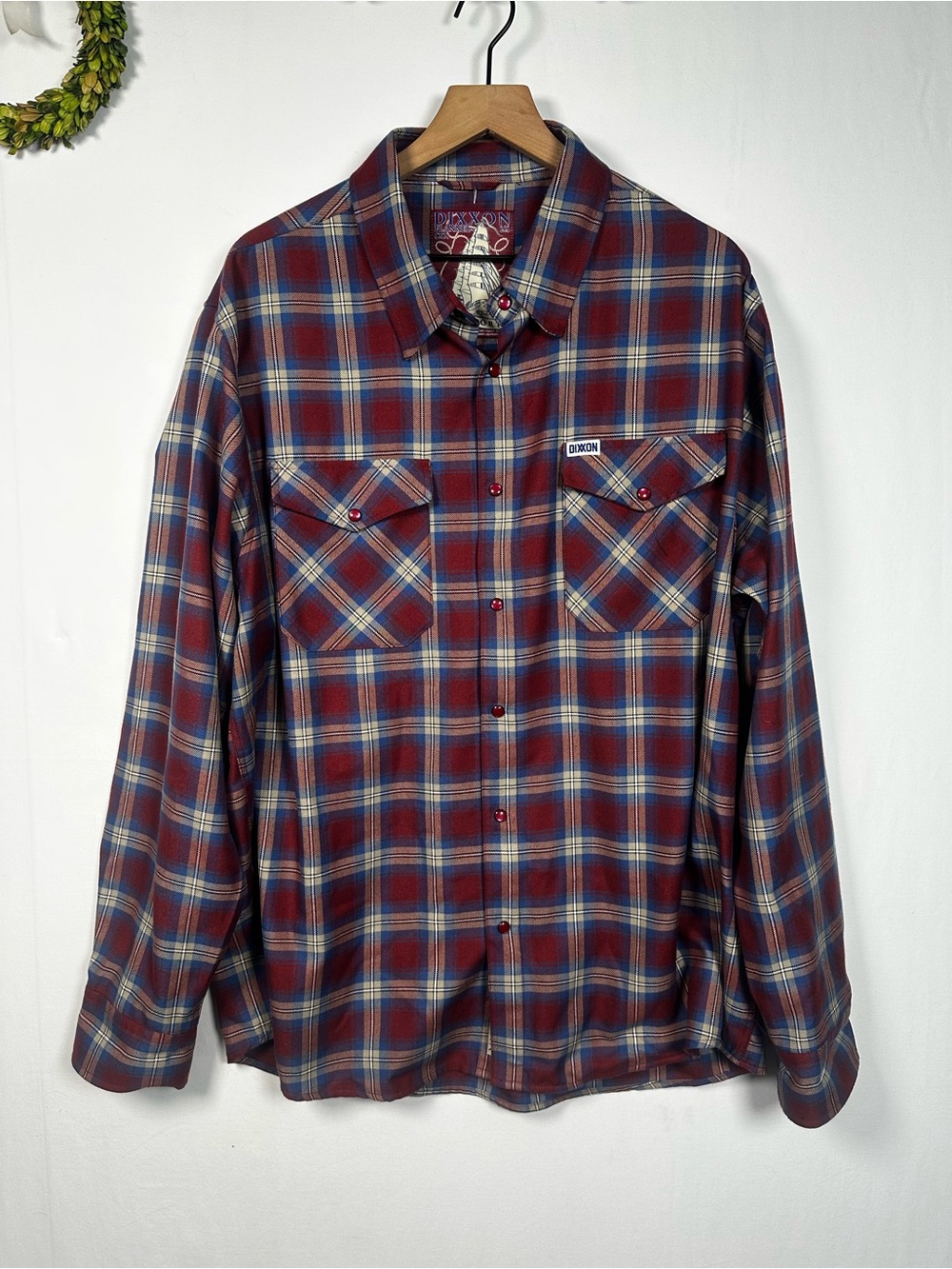 DIXXON Old Port Pearl Snap Front Long Sleeve Size 2X Men's